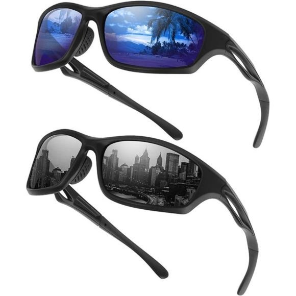 𝅺POLARIZED Sports Sunglasses for Men Women